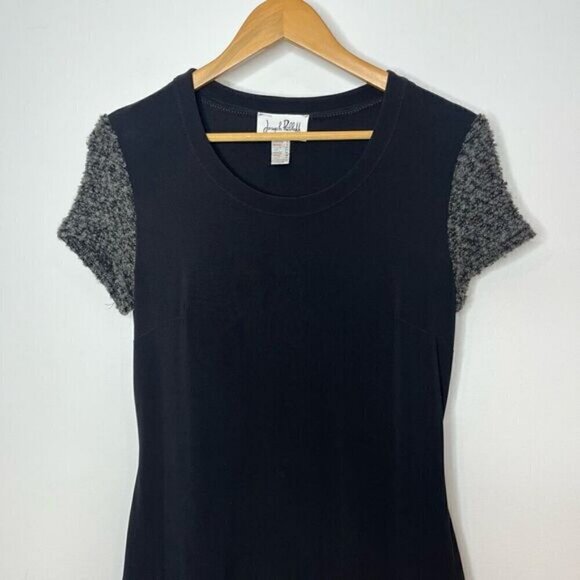 Joseph Ribkoff Women’s Size 6 Boucle Sequined Bow Sheath Dress Black Grey Beaded - Picture 2 of 15